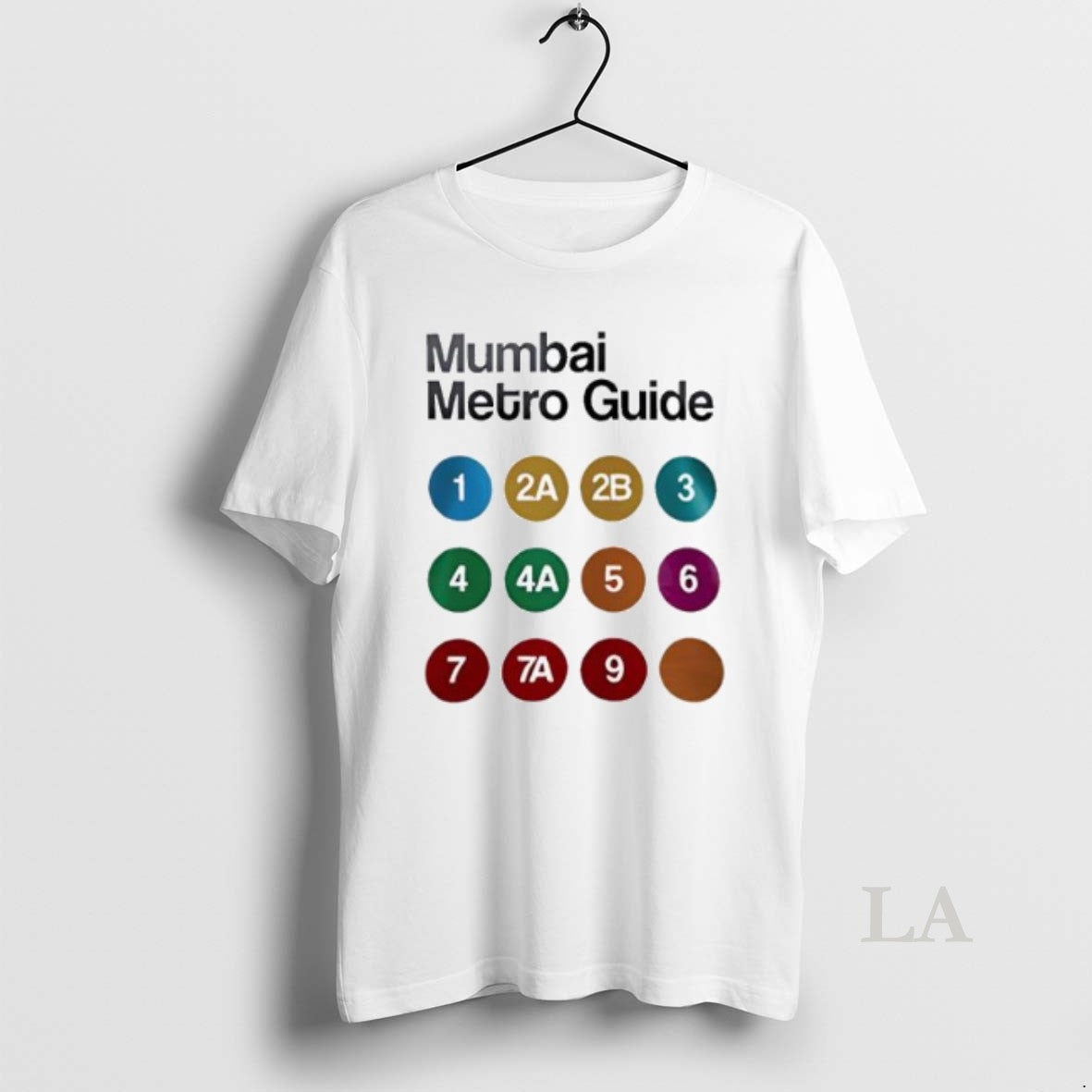 Original Mumbai Metro Guide Code Numbered Logo - Adult & Kids T-Shirts, Sweatshirts & Hoodies apparel design preview 1