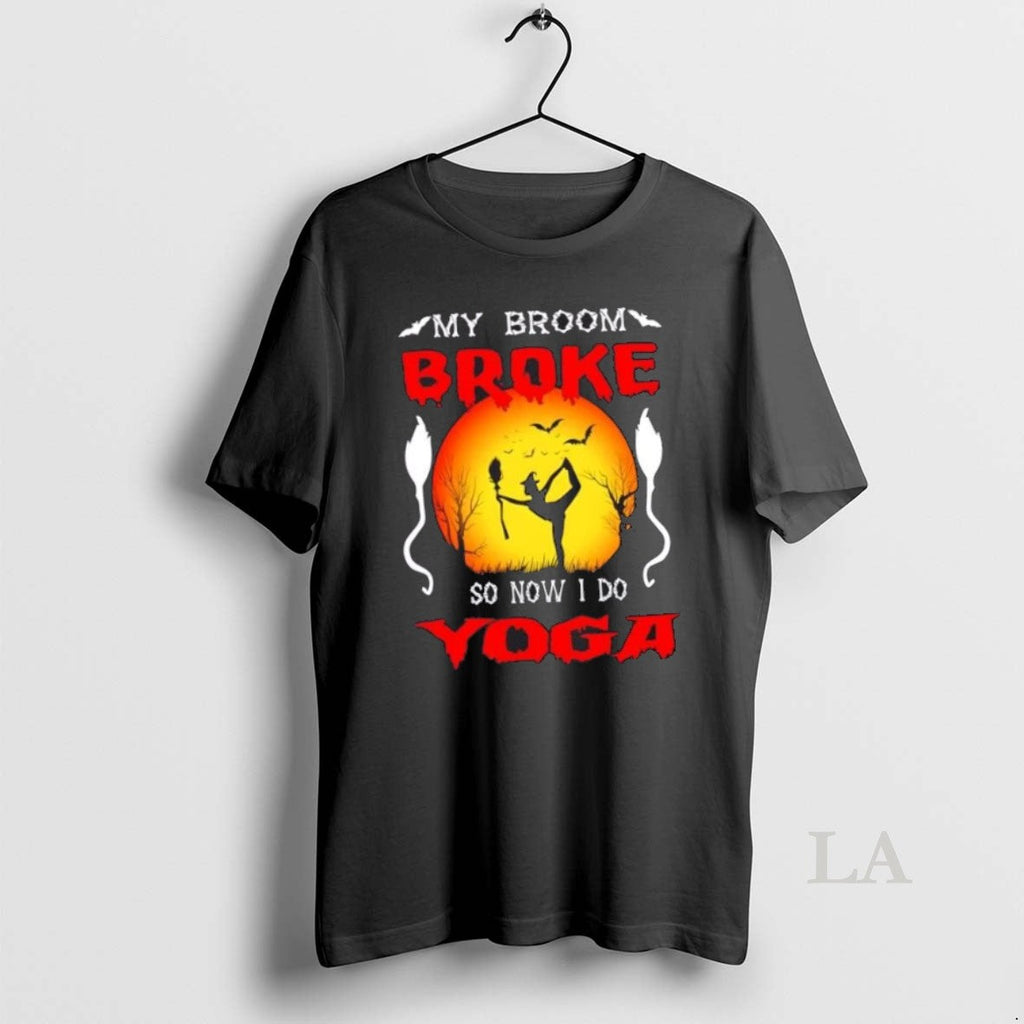 Original My Broom Broke So Now I Do Yoga Ride - Adult & Kids T-Shirts, Sweatshirts & Hoodies apparel design preview 1
