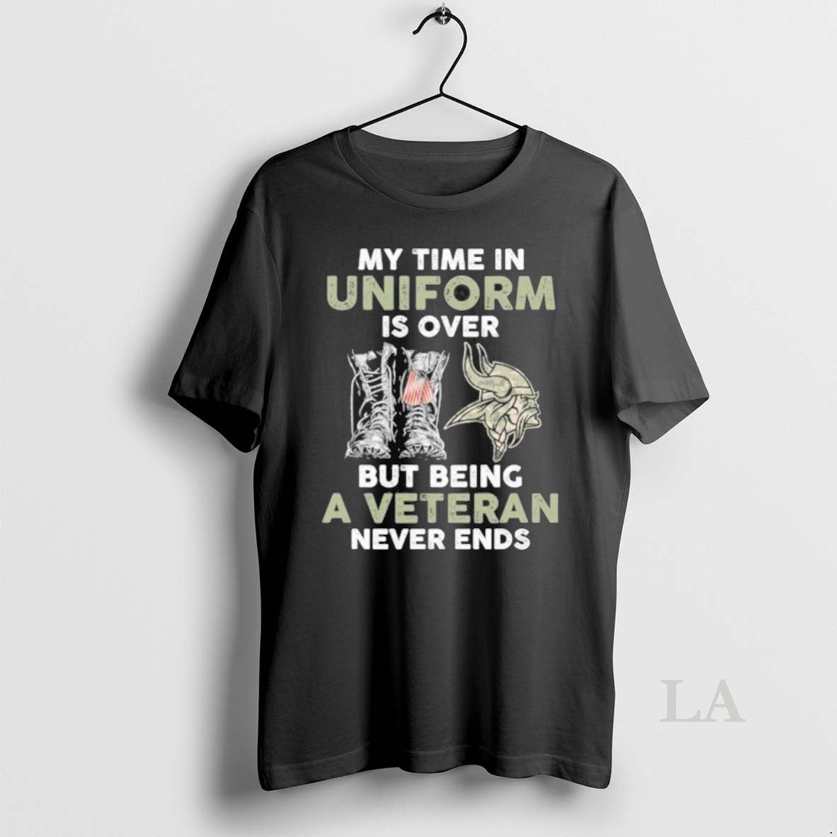 Original My Time In Uniform Is Over Minnesota Vikings - Adult & Kids T-Shirts, Sweatshirts & Hoodies apparel design preview 1
