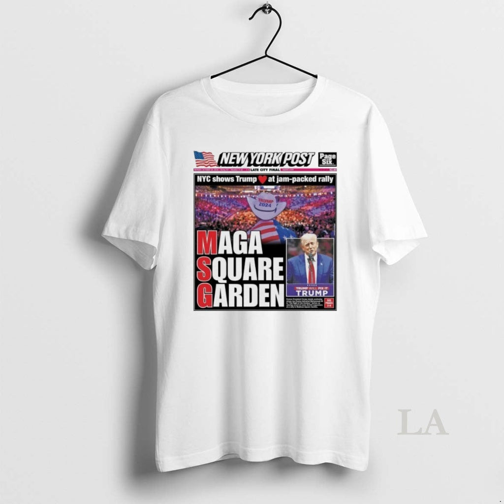 Original Nyc Shows Trump At Jam Packed Rally Maga - Adult & Kids T-Shirts, Sweatshirts & Hoodies apparel design preview 1