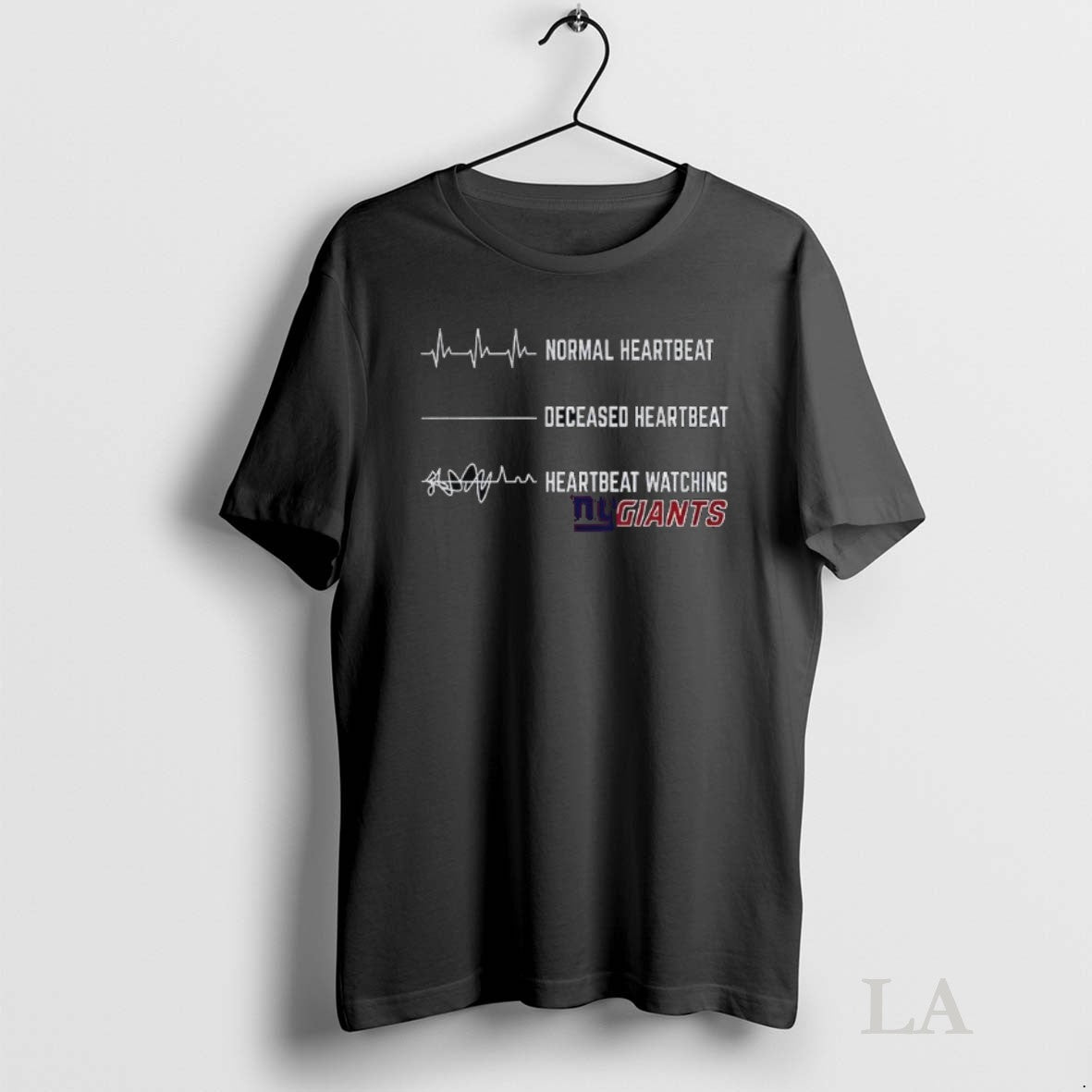 Original New York Giants Football Normal Heartbeat - Adult & Kids T-Shirts, Sweatshirts & Hoodies apparel design preview 1