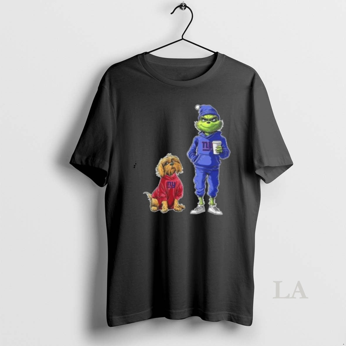 Original New York Giants Grinch And Dog Christmas - Adult & Kids T-Shirts, Sweatshirts & Hoodies apparel design preview 1