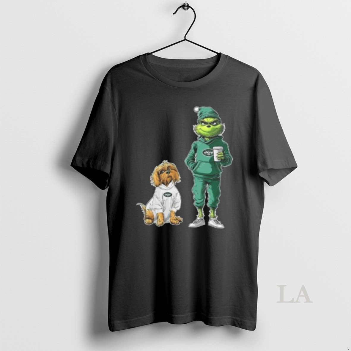 Original New York Jets Grinch And Dog Christmas - Adult & Kids T-Shirts, Sweatshirts & Hoodies apparel design preview 1