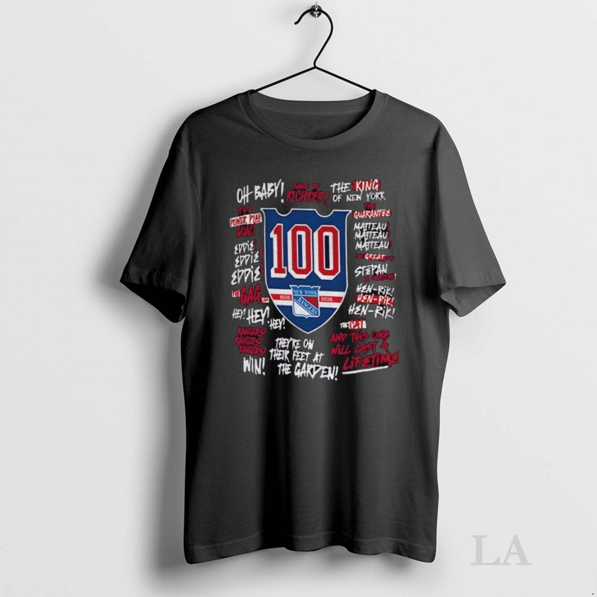 Original New York Rangers 100 Years Oh Baby The King - Adult & Kids T-Shirts, Sweatshirts & Hoodies apparel design preview 1