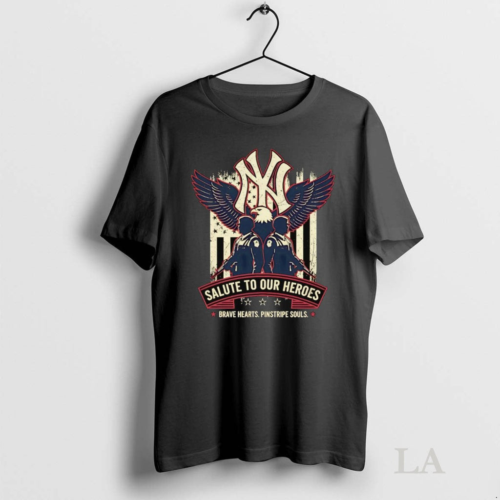 Original New York Yankees Salute To Our Heroes Brave - Adult & Kids T-Shirts, Sweatshirts & Hoodies apparel design preview 1