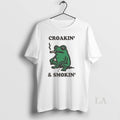 Original Nice Croakin And Smokin Frog Washed - Adult & Kids T-Shirts, Sweatshirts & Hoodies apparel design preview 1