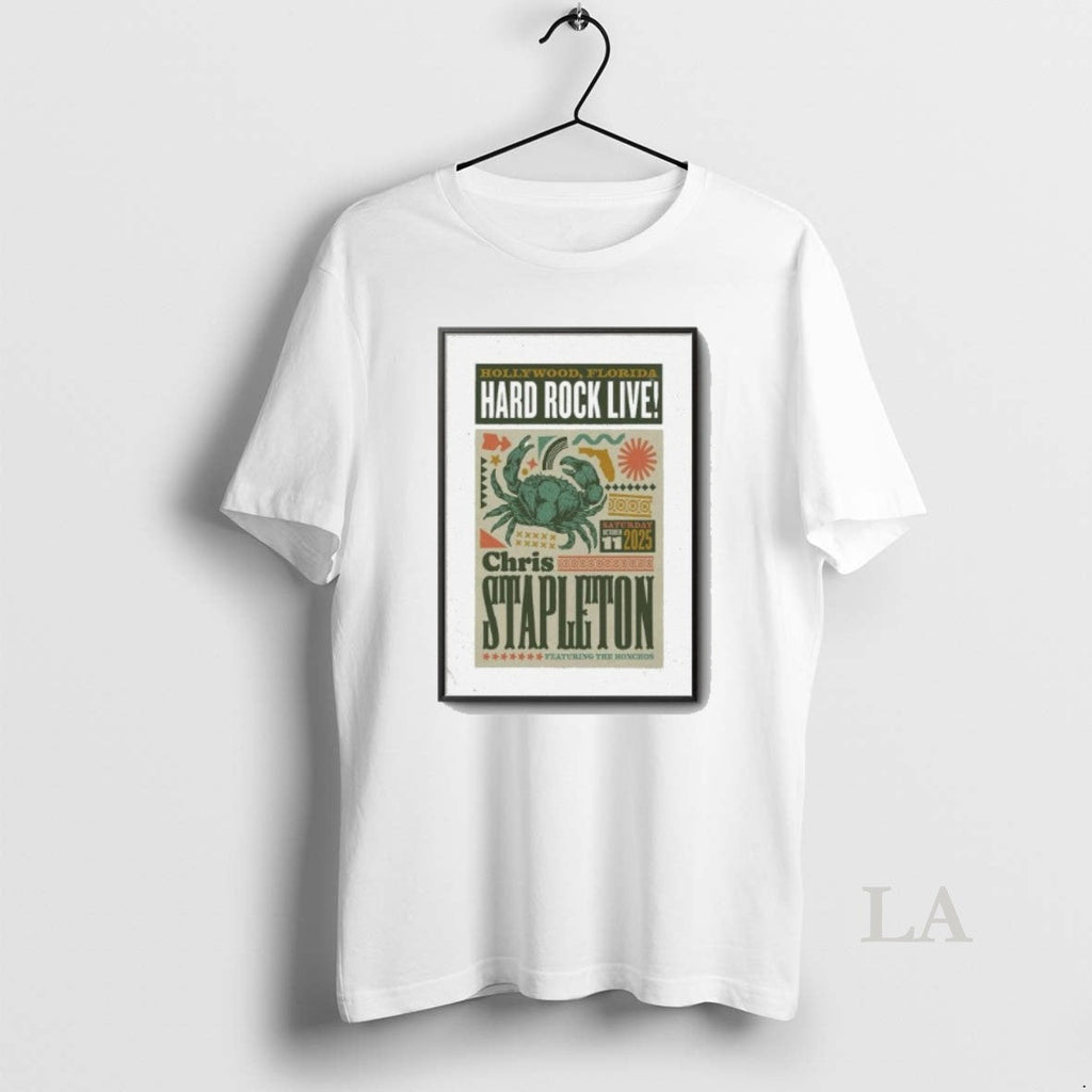 Original Oct 11 2025 Chris Stapleton Hard Rock Live - Adult & Kids T-Shirts, Sweatshirts & Hoodies apparel design preview 1