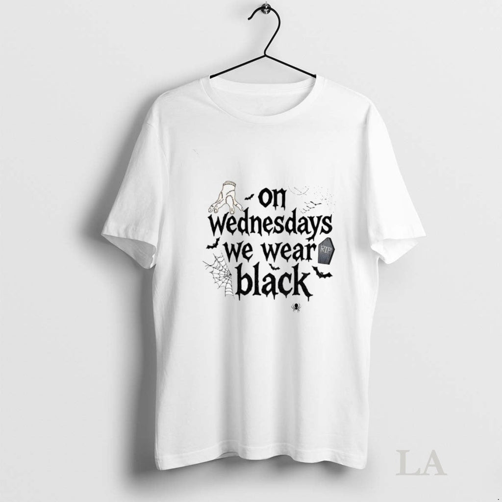 Original On Wednesdays We Wear Black Addams Family - Adult & Kids T-Shirts, Sweatshirts & Hoodies apparel design preview 1