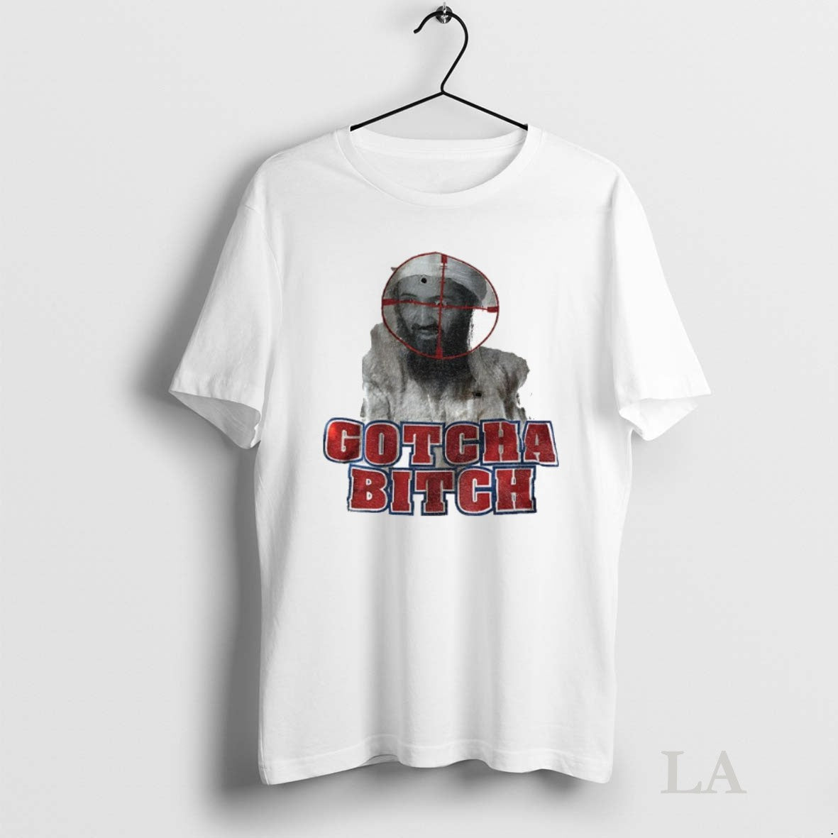 Original Osama Bin Laden Gotcha Bitch Vintage - Adult & Kids T-Shirts, Sweatshirts & Hoodies apparel design preview 1