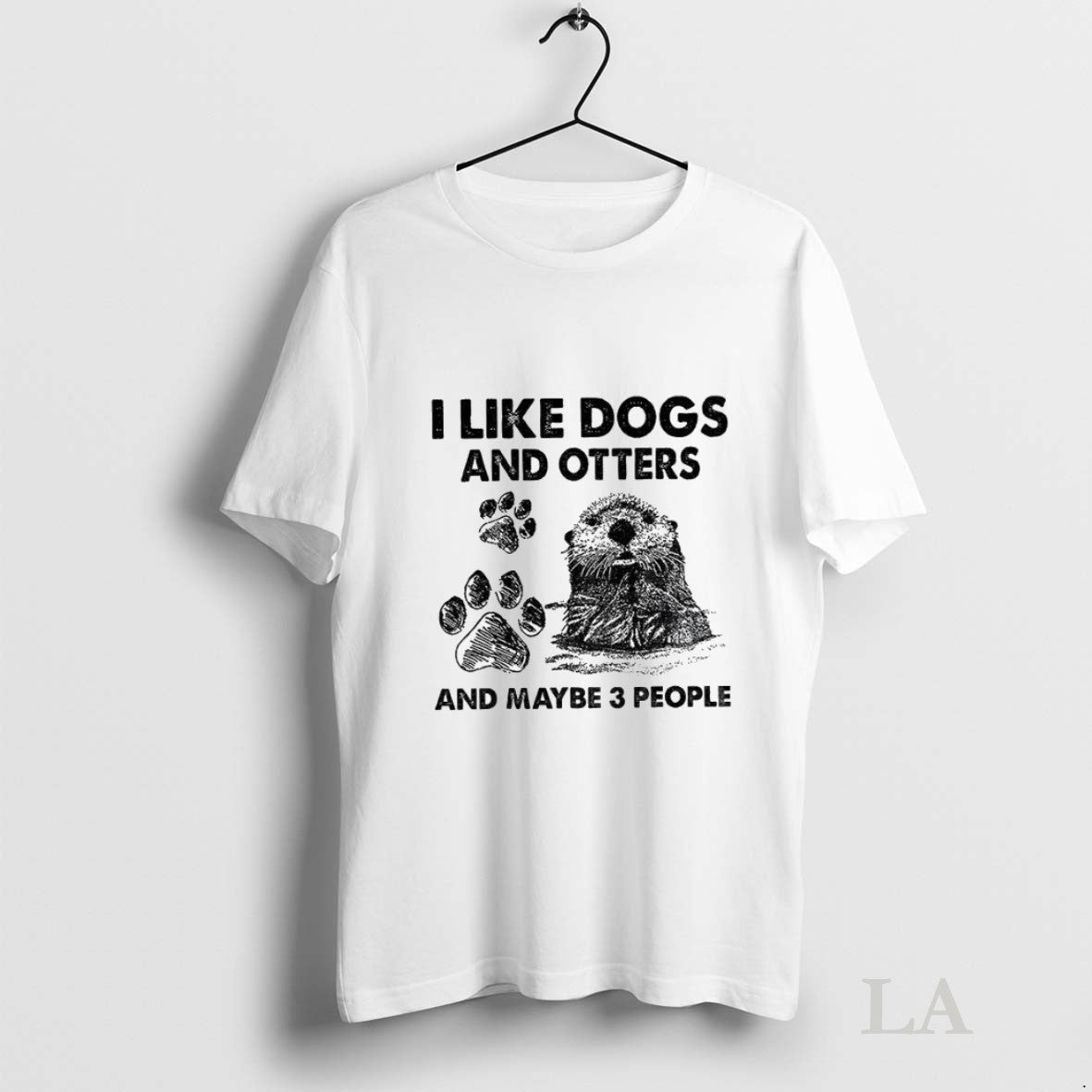 Original Otter I Like Dogs And Otters Maybe 3 People - Adult & Kids T-Shirts, Sweatshirts & Hoodies apparel design preview 1