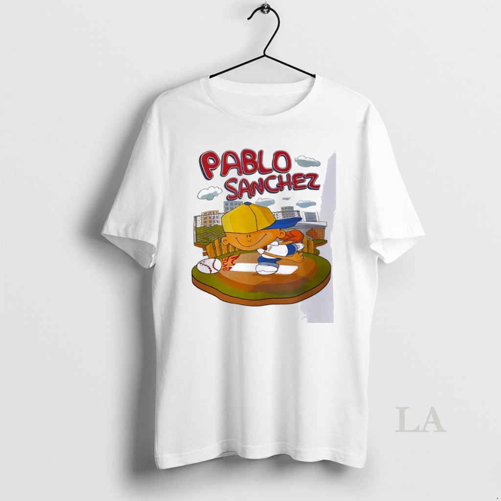 Original Pablo Sanchez 2025 Baseball Cartoon - Adult & Kids T-Shirts, Sweatshirts & Hoodies apparel design preview 1