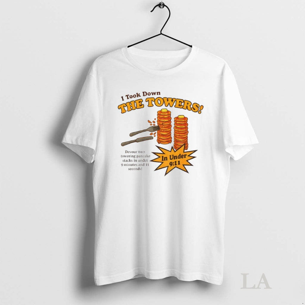 Original Pancake I Took Down The Towers In Under 9 11 - Adult & Kids T-Shirts, Sweatshirts & Hoodies apparel design preview 1