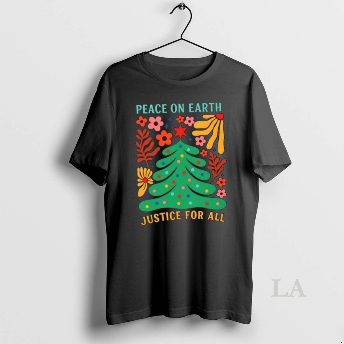 Original Peace On Earth Justice For All Tree - Adult & Kids T-Shirts, Sweatshirts & Hoodies apparel design preview 1