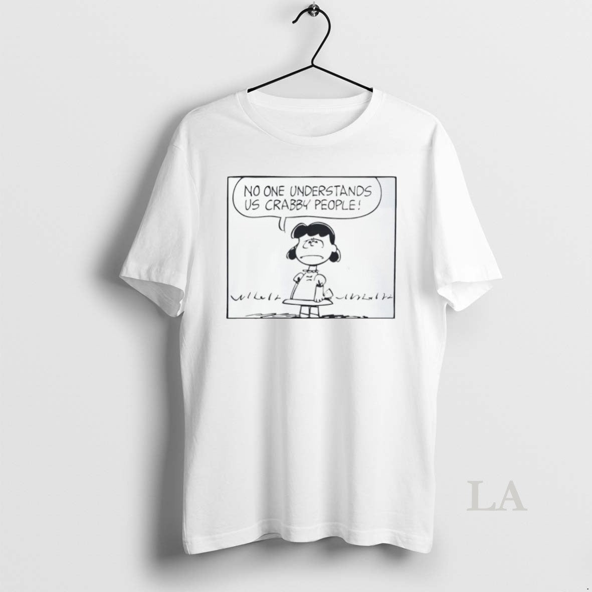 Original Peanuts Lucy Crabby People No One - Adult & Kids T-Shirts, Sweatshirts & Hoodies apparel design preview 1