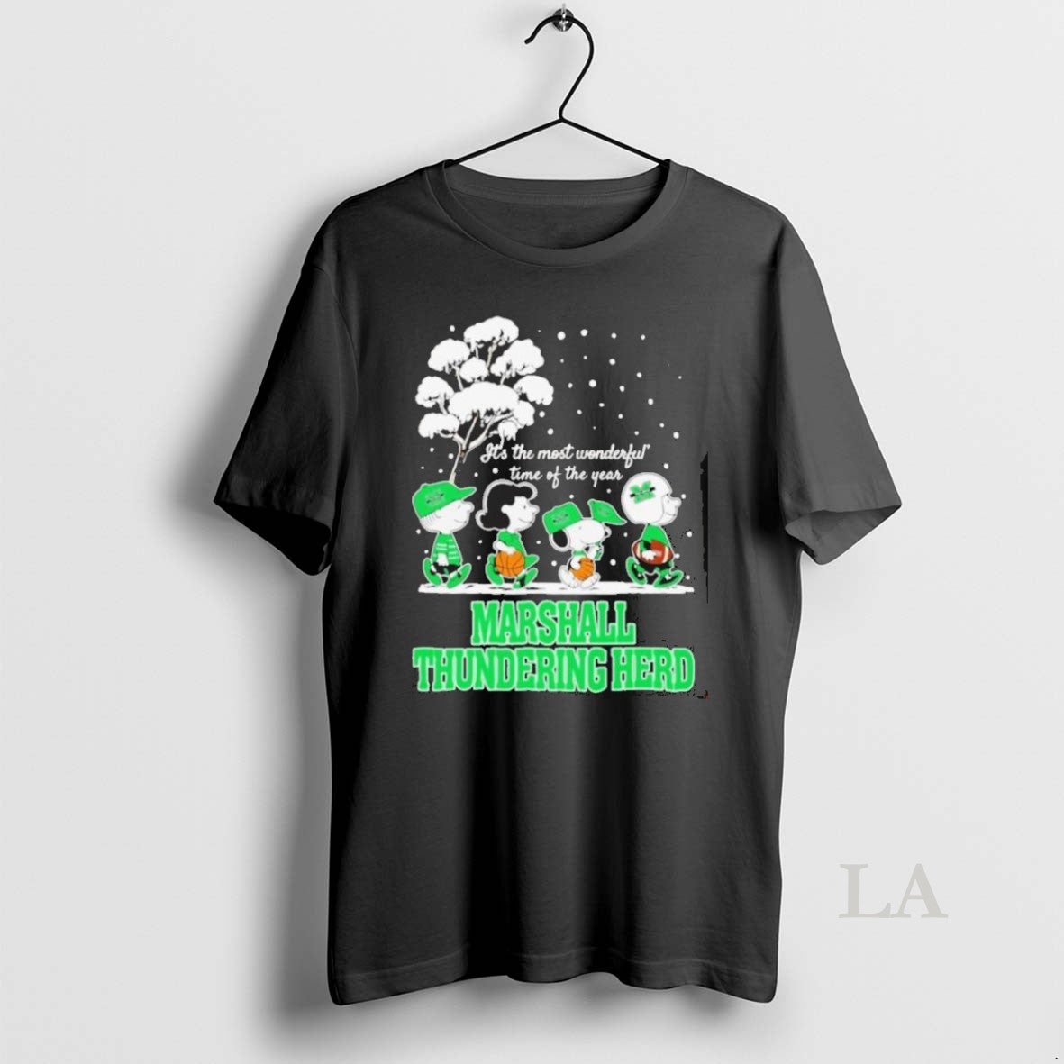 Original Peanuts Marshall Thundering Herd Winter Its - Adult & Kids T-Shirts, Sweatshirts & Hoodies apparel design preview 1
