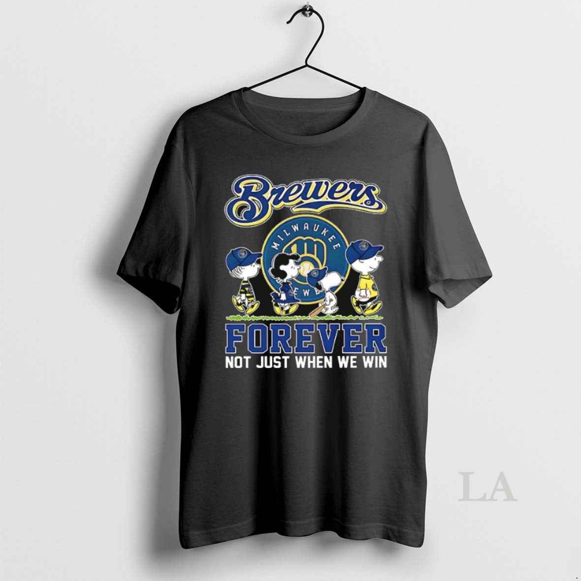 Original Peanuts Milwaukee Brewers Forever Not Just - Adult & Kids T-Shirts, Sweatshirts & Hoodies apparel design preview 1