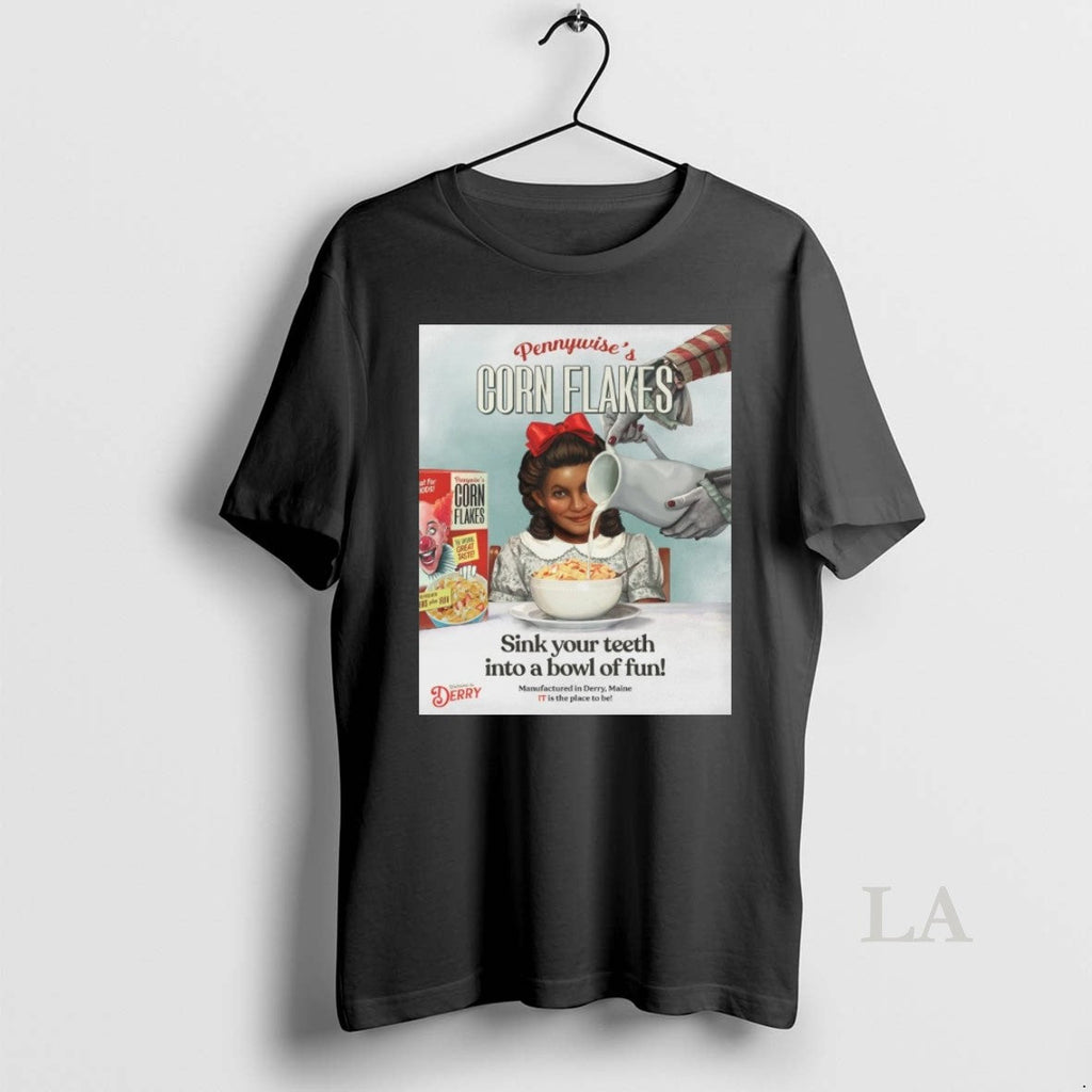 Original Pennywises Corn Flakes Sink Your Teeth Into - Adult & Kids T-Shirts, Sweatshirts & Hoodies apparel design preview 1