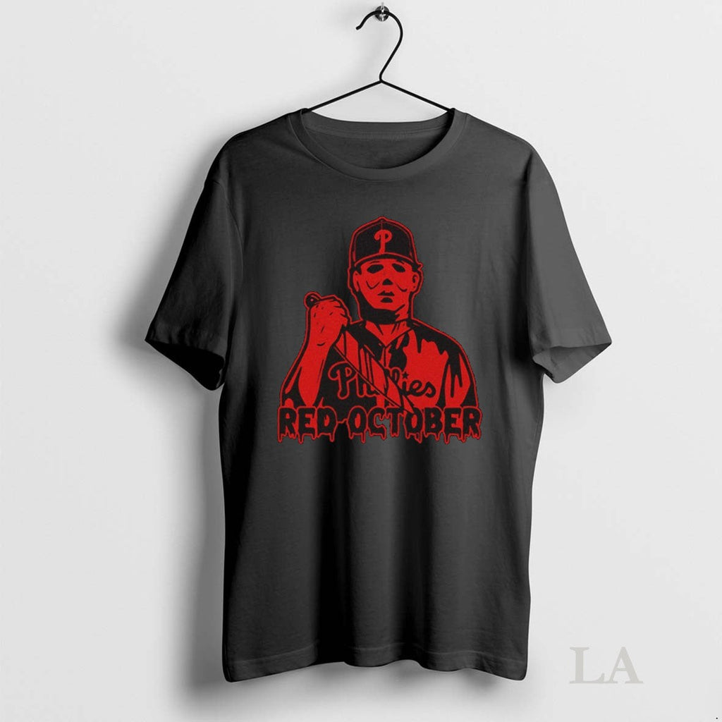 Original Philadelphia Phillies Michael Myers Red - Adult & Kids T-Shirts, Sweatshirts & Hoodies apparel design preview 1