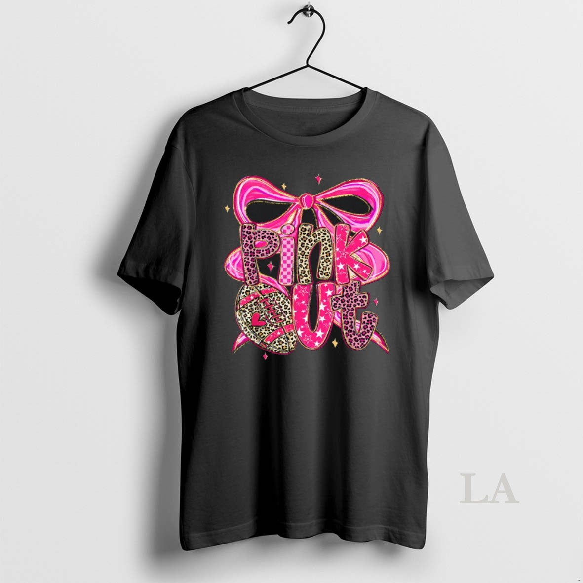 Original Pink Out Breast Cancer Football Coquette Bow - Adult & Kids T-Shirts, Sweatshirts & Hoodies apparel design preview 1