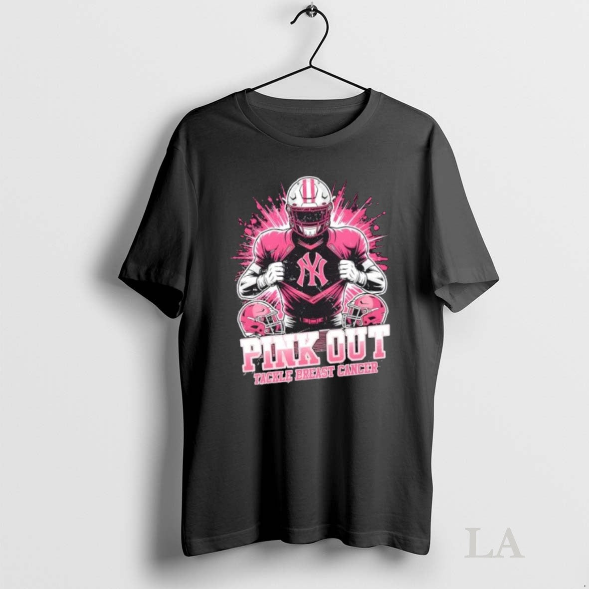 Original Pink Out Tackle Breast Cancer New York - Adult & Kids T-Shirts, Sweatshirts & Hoodies apparel design preview 1