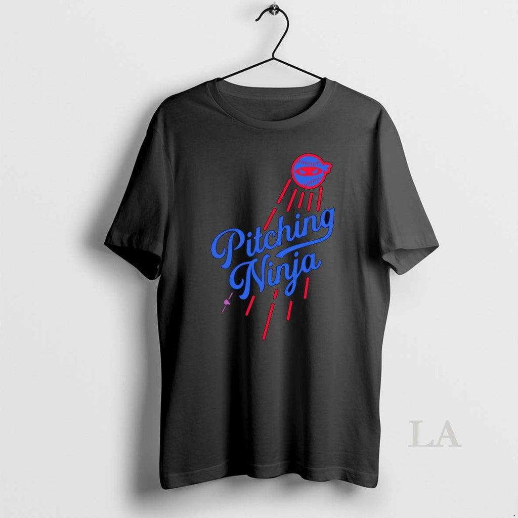 Original Pitching Ninja Los Angeles Dodgers - Adult & Kids T-Shirts, Sweatshirts & Hoodies apparel design preview 1
