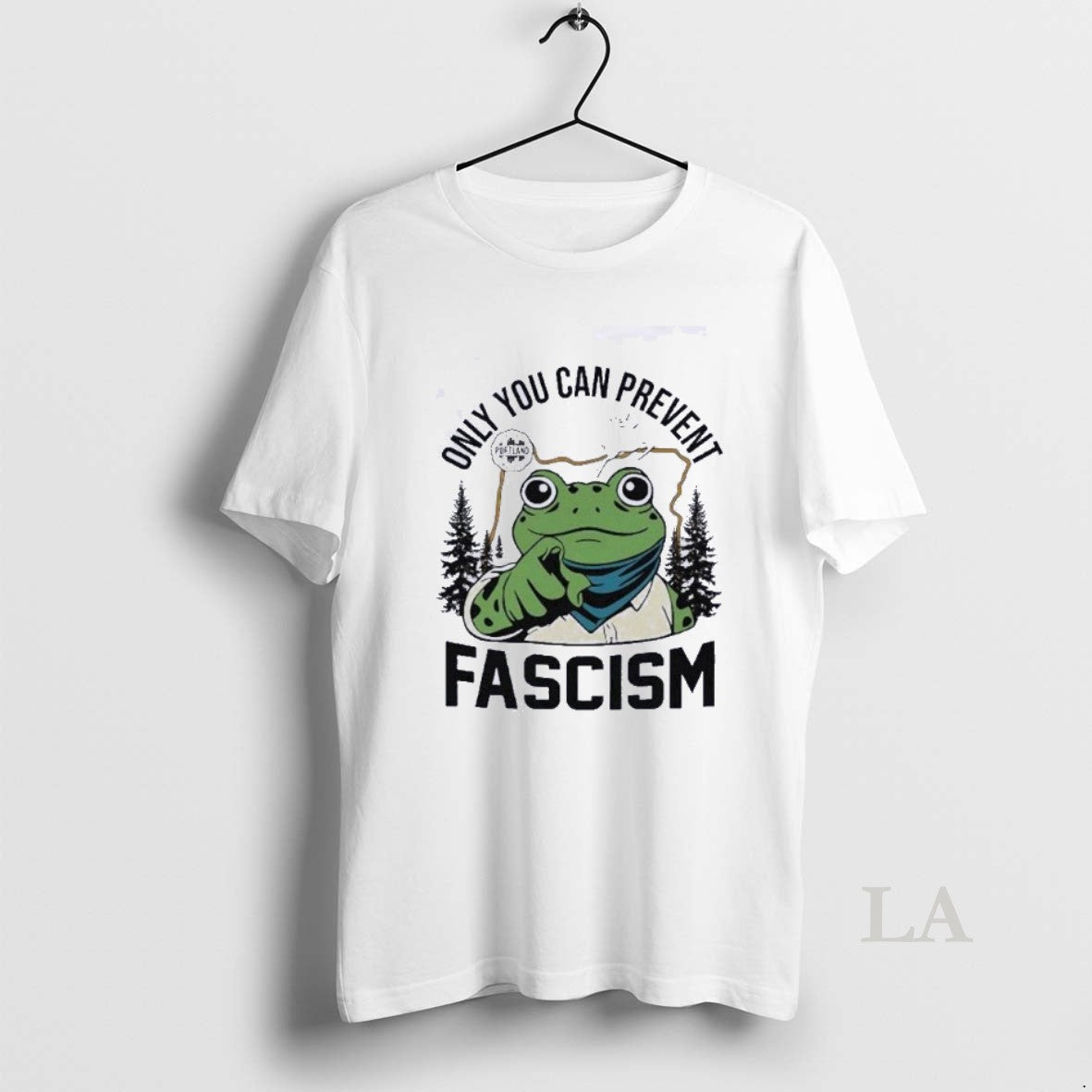 Original Portland Frog Only You Can Prevent Fascism - Adult & Kids T-Shirts, Sweatshirts & Hoodies apparel design preview 1