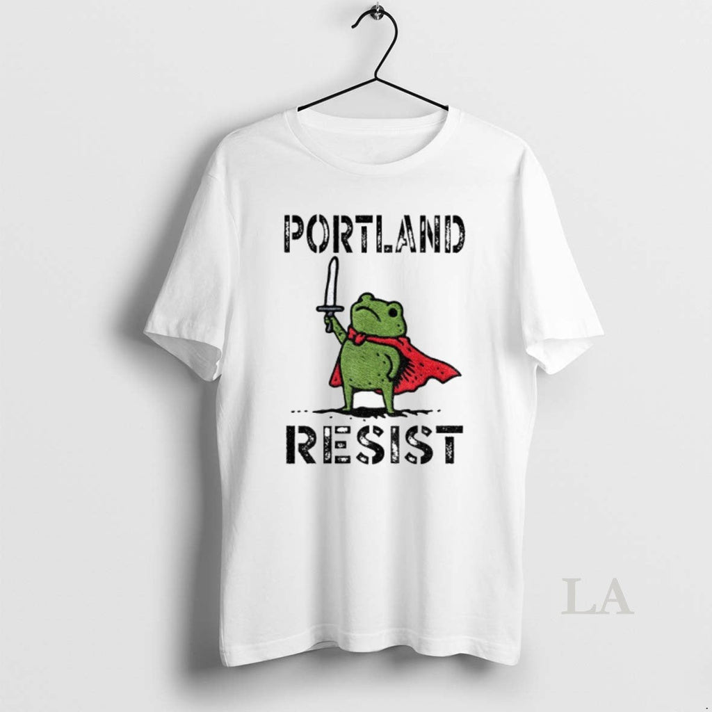 Original Portland Frog Resist Political 2025 - Adult & Kids T-Shirts, Sweatshirts & Hoodies apparel design preview 1