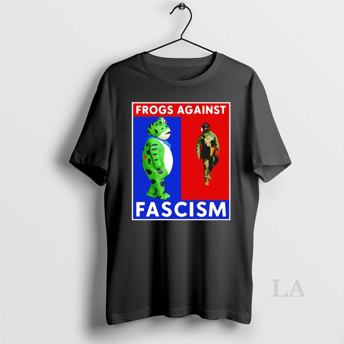 Original Portland Frog Against Fascism - Adult & Kids T-Shirts, Sweatshirts & Hoodies apparel design preview 1