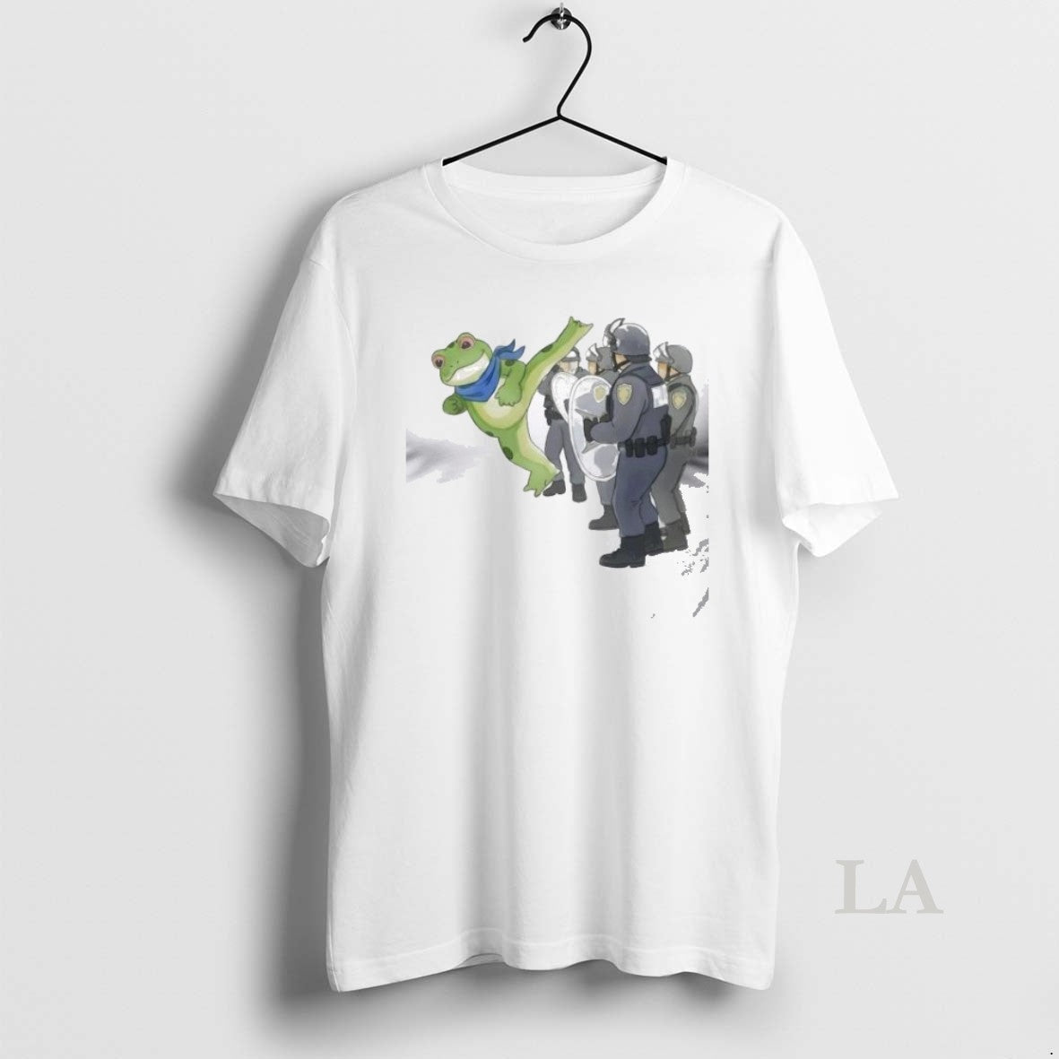 Original Portland Frog X Police Anti Fascism T Men - Adult & Kids T-Shirts, Sweatshirts & Hoodies apparel design preview 1