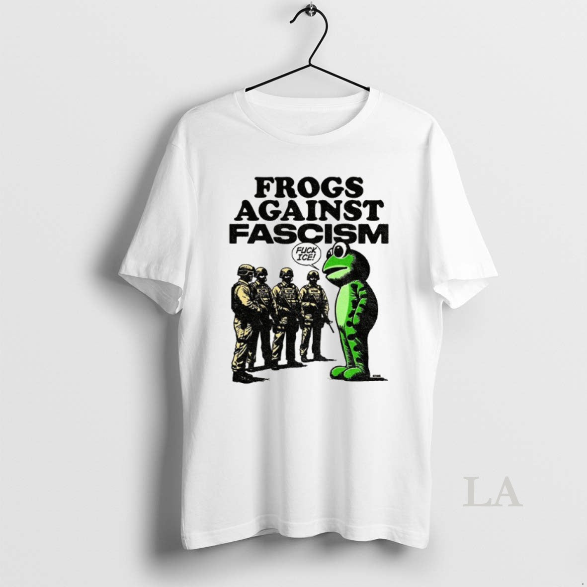 Original Portland Frog Frogs Against Fascism Fuck Ice - Adult & Kids T-Shirts, Sweatshirts & Hoodies apparel design preview 1