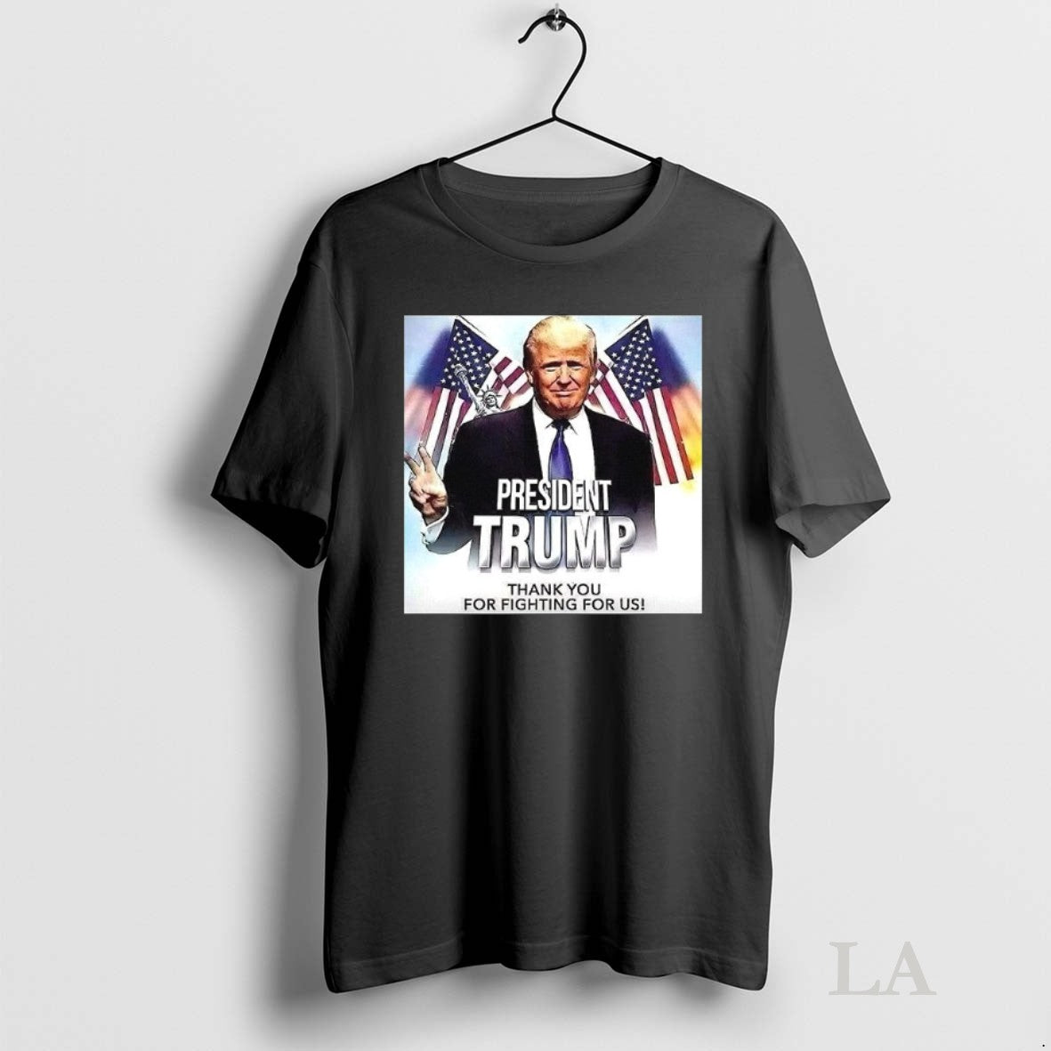 Original President Trump Thank You For Fighting Us - Adult & Kids T-Shirts, Sweatshirts & Hoodies apparel design preview 1