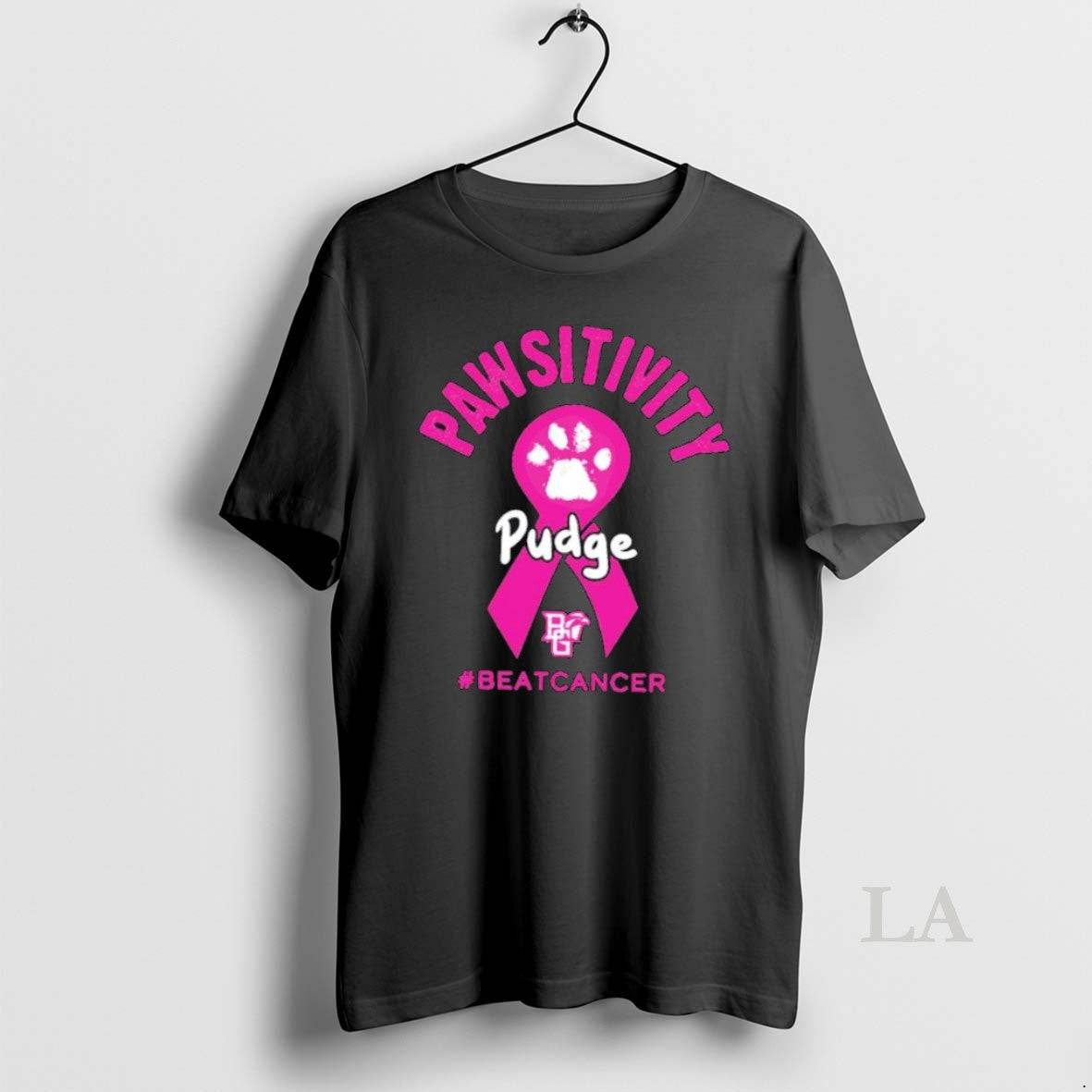 Original Pudge The Cat Breast Cancer Awareness Pink - Adult & Kids T-Shirts, Sweatshirts & Hoodies apparel design preview 1