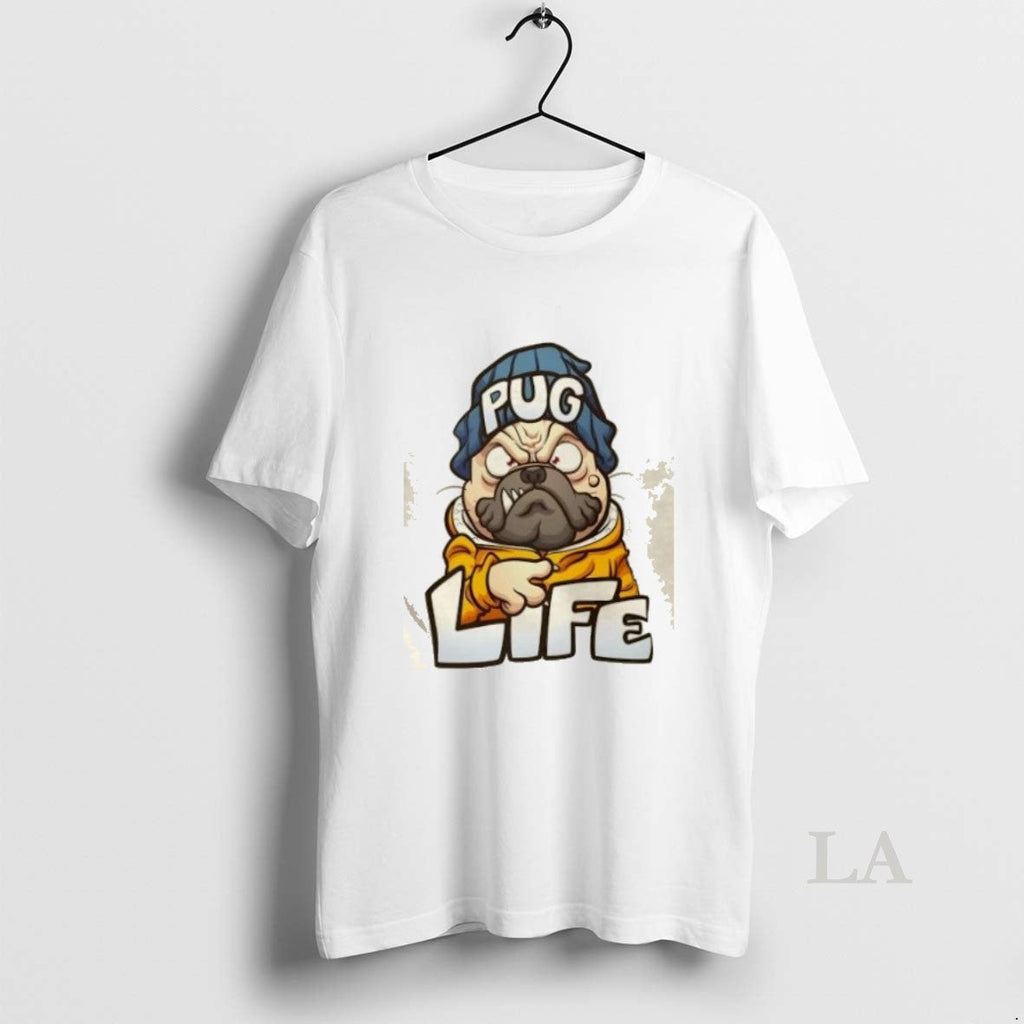 Original Pug Life Gangsta Dog Cartoon - Adult & Kids T-Shirts, Sweatshirts & Hoodies apparel design preview 1