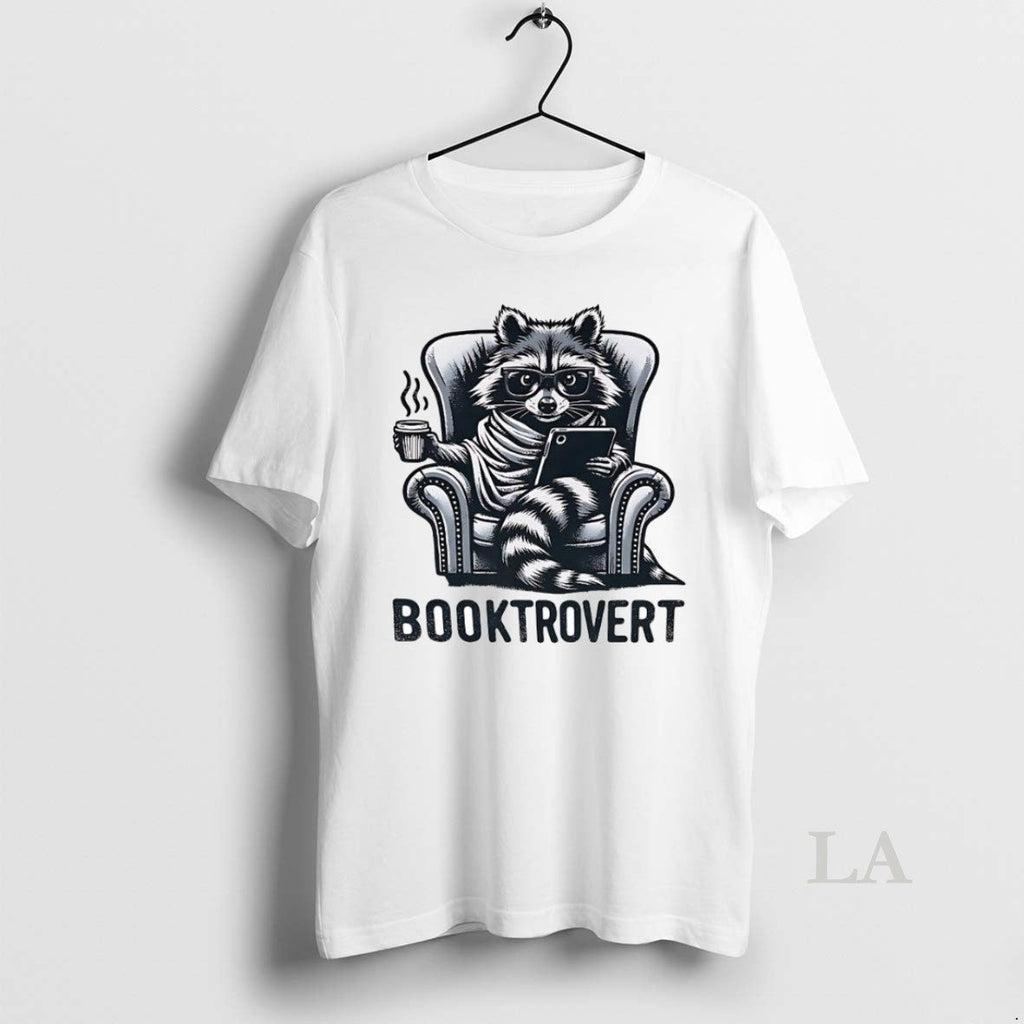 Original Raccoon Booktrovert - Adult & Kids T-Shirts, Sweatshirts & Hoodies apparel design preview 1