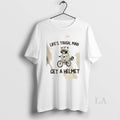 Original Raccoon Bicycle Lifes Tough Man Get A Helmet - Adult & Kids T-Shirts, Sweatshirts & Hoodies apparel design preview 1