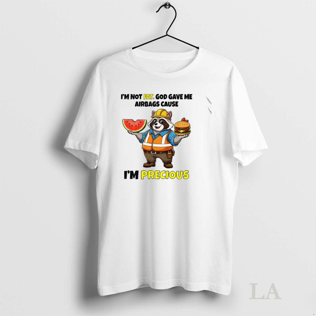 Original Raccoon Food Im Not Fat God Gave Me Airbags - Adult & Kids T-Shirts, Sweatshirts & Hoodies apparel design preview 1