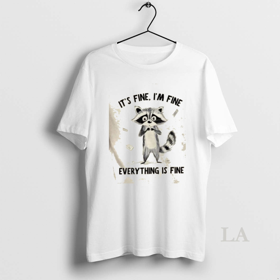 Original Raccoon Its Fine Im Everything Is - Adult & Kids T-Shirts, Sweatshirts & Hoodies apparel design preview 1