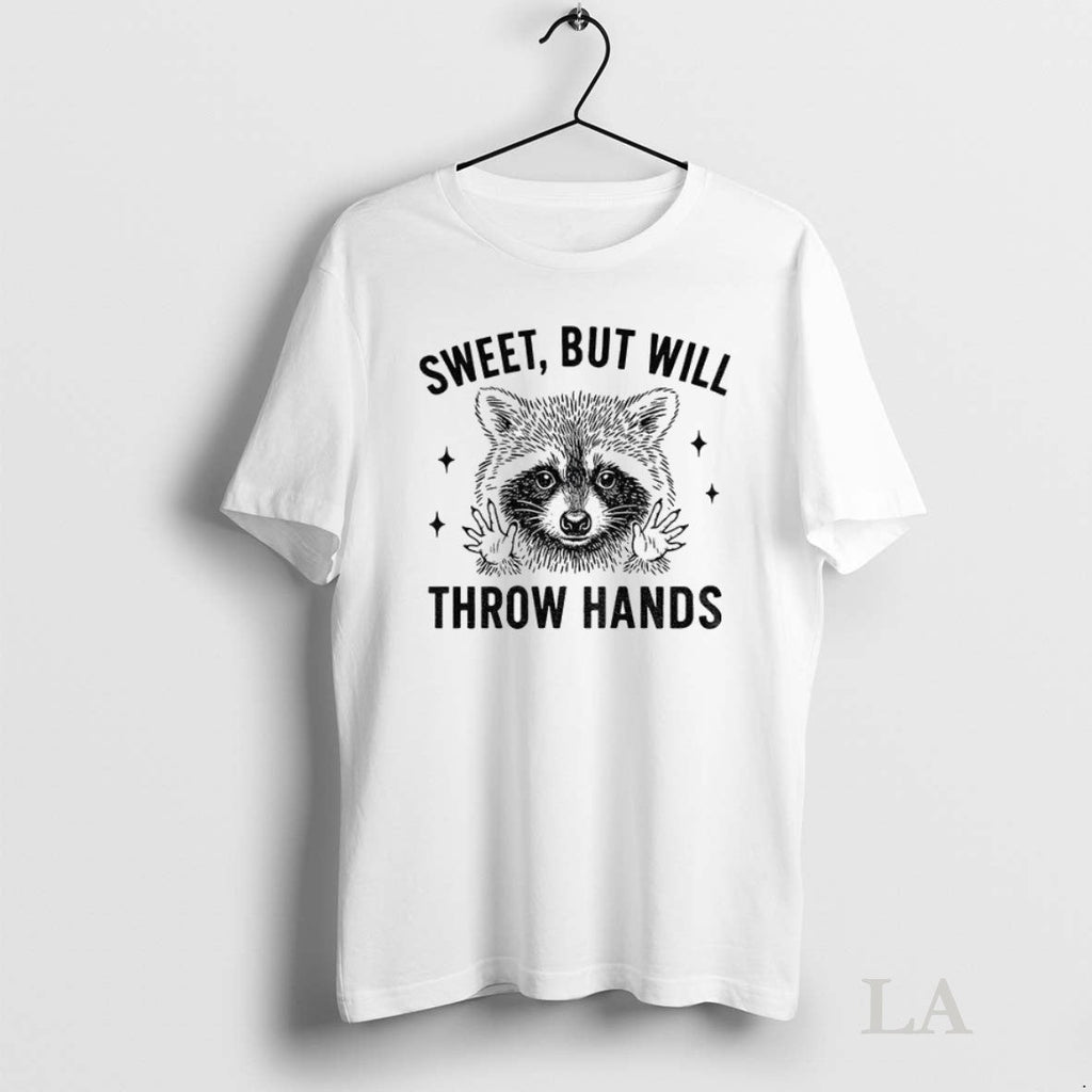 Original Raccoon Sweet But Will Throw Hands - Adult & Kids T-Shirts, Sweatshirts & Hoodies apparel design preview 1