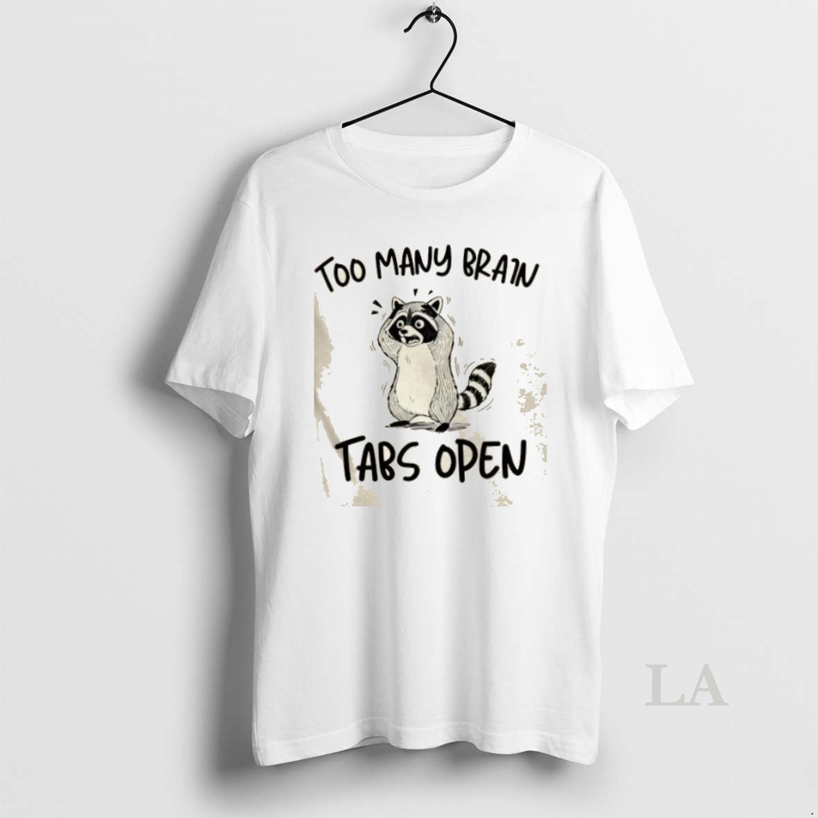 Original Raccoon Too Many Brain Tabs Open - Adult & Kids T-Shirts, Sweatshirts & Hoodies apparel design preview 1