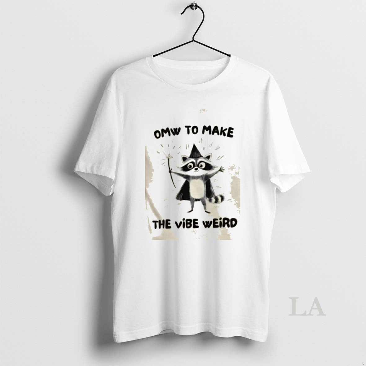 Original Raccoon Wizard Omw To Make The Vibe Weird - Adult & Kids T-Shirts, Sweatshirts & Hoodies apparel design preview 1