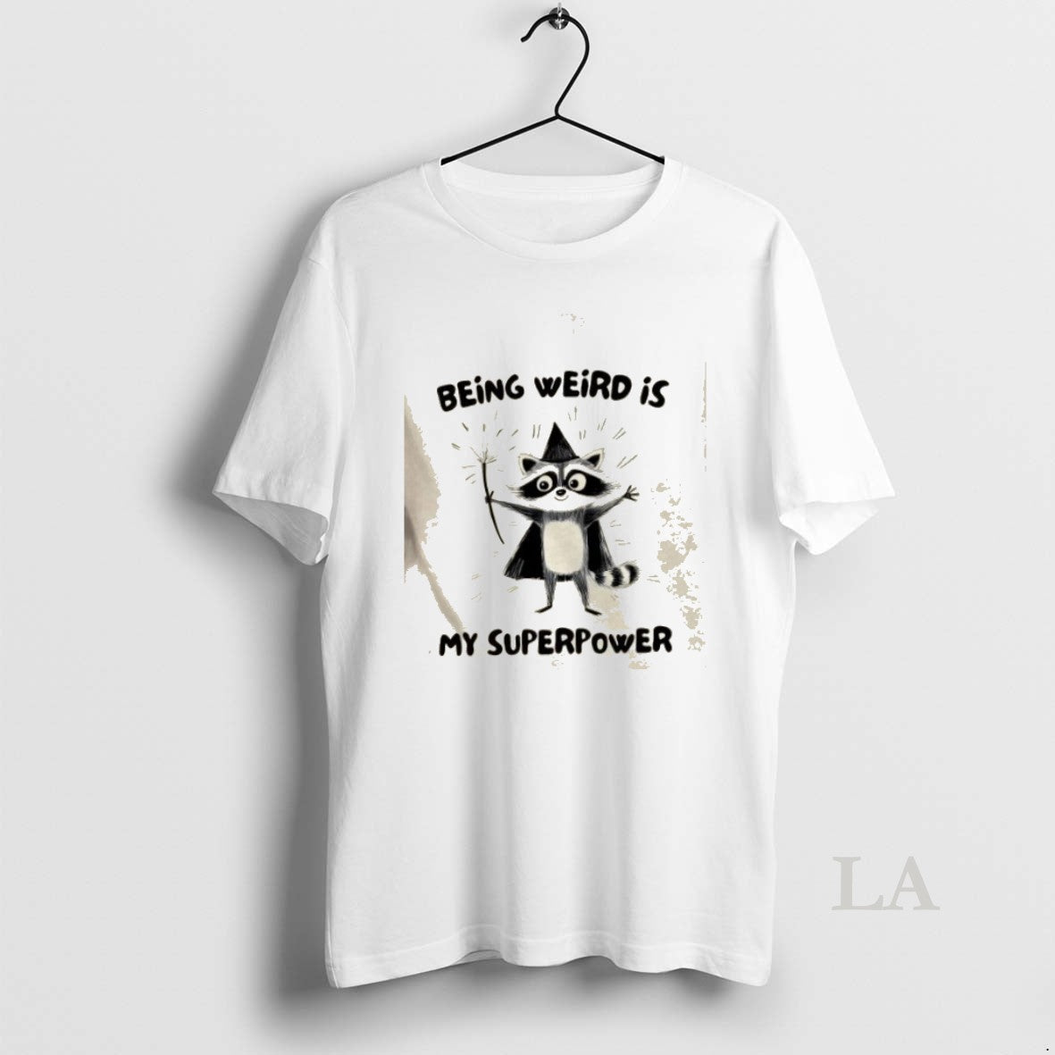 Original Raccoon Wizard Being Weird Is My Superpower - Adult & Kids T-Shirts, Sweatshirts & Hoodies apparel design preview 1