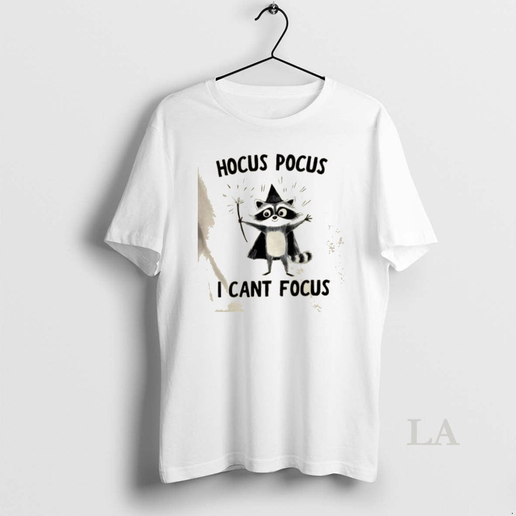 Original Raccoon Wizard Hocus Pocus I Cant Focus - Adult & Kids T-Shirts, Sweatshirts & Hoodies apparel design preview 1