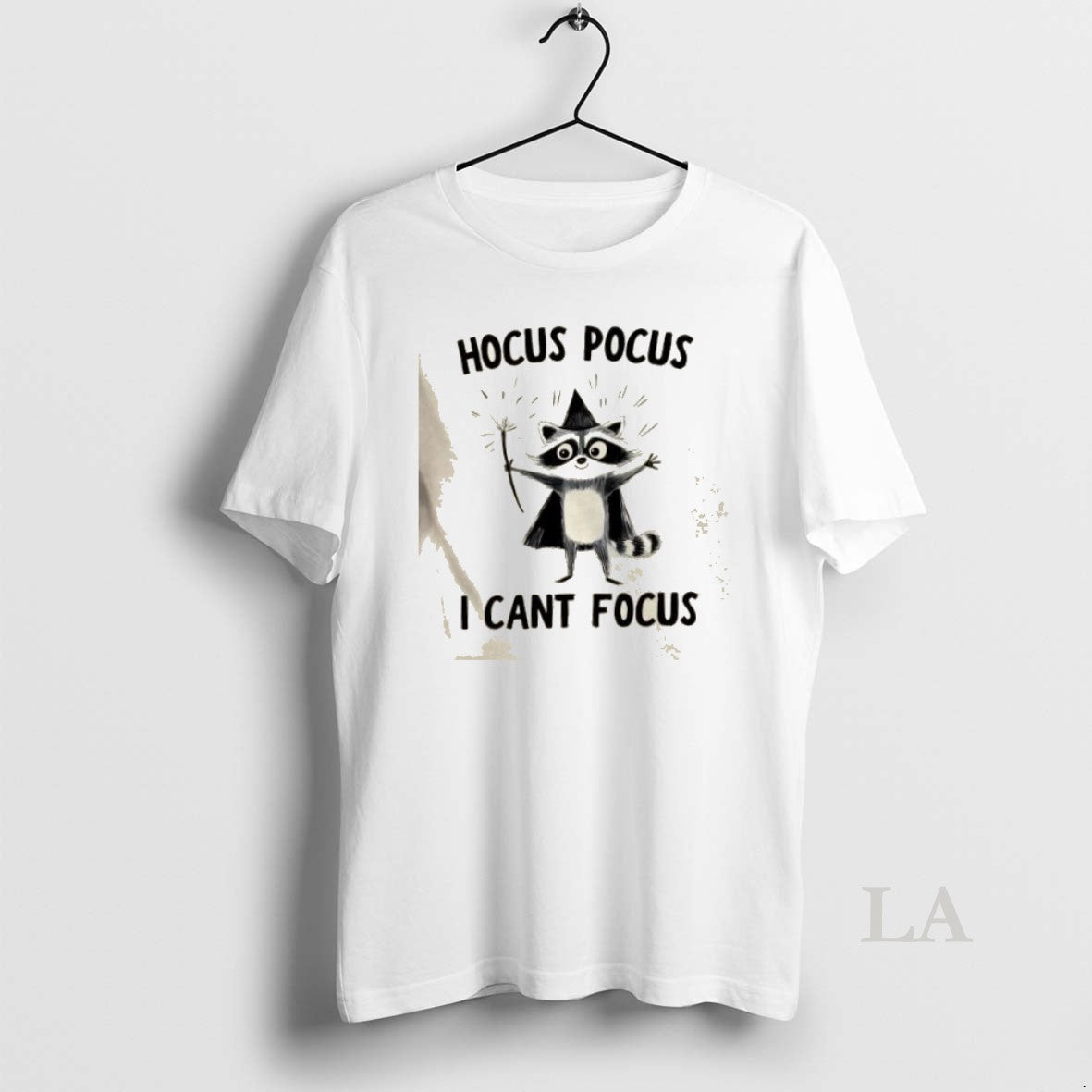 Original Raccoon Wizard Hocus Pocus I Cant Focus - Adult & Kids T-Shirts, Sweatshirts & Hoodies apparel design preview 1