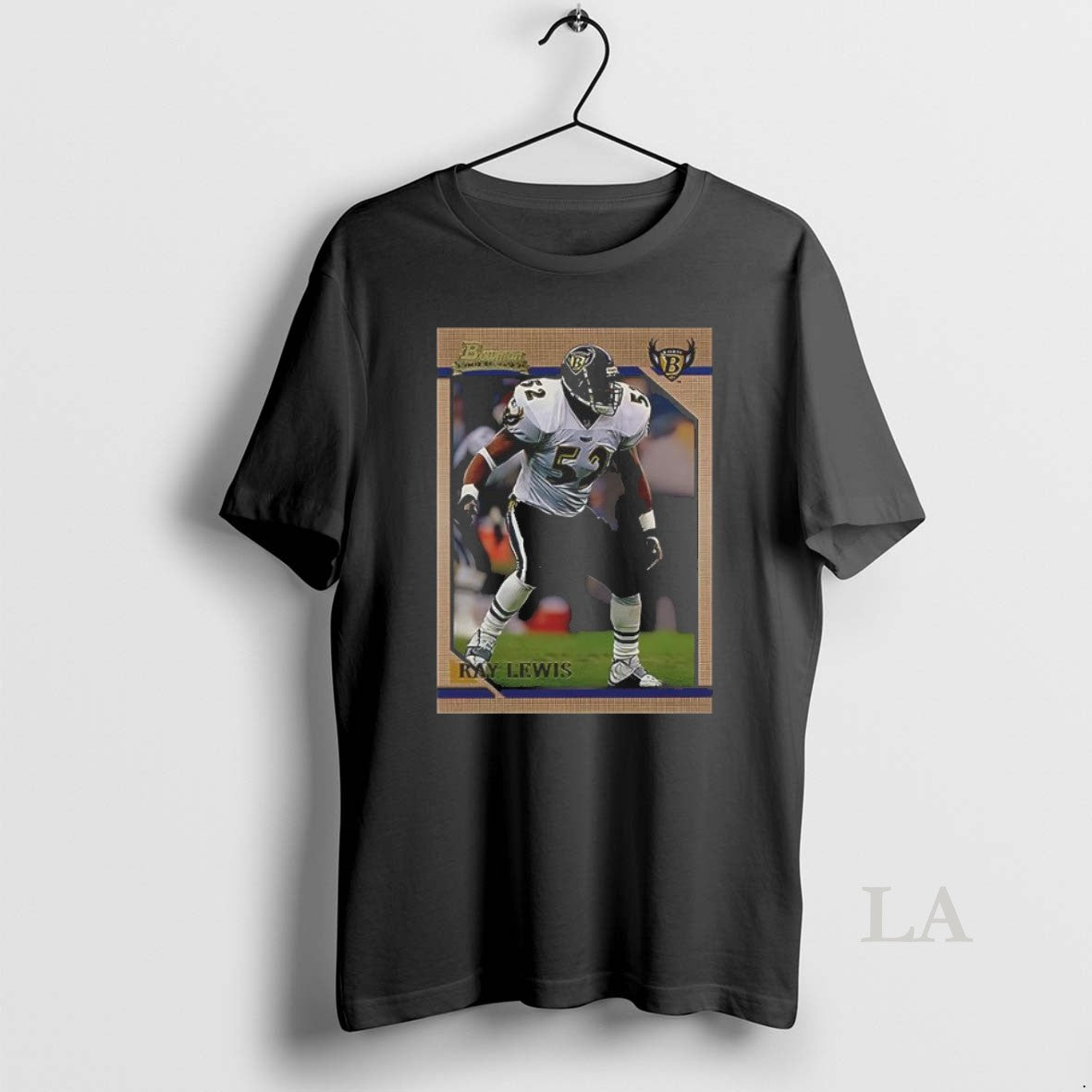 Original Ray Lewis Baltimore Ravens Card 1986 Topps - Adult & Kids T-Shirts, Sweatshirts & Hoodies apparel design preview 1