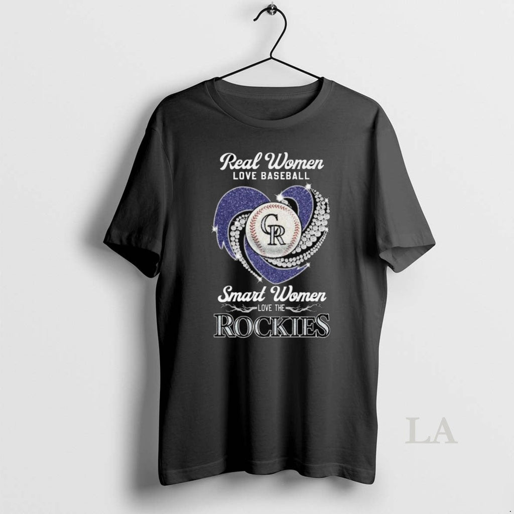 Original Real Women Love Baseball Smart The Colorado - Adult & Kids T-Shirts, Sweatshirts & Hoodies apparel design preview 1