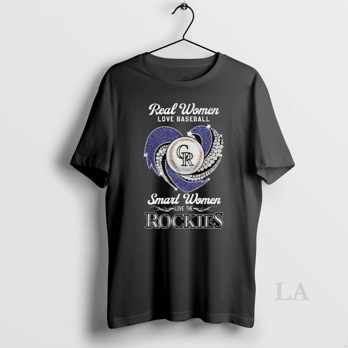 Original Real Women Love Baseball Smart The Colorado - Adult & Kids T-Shirts, Sweatshirts & Hoodies apparel design preview 1