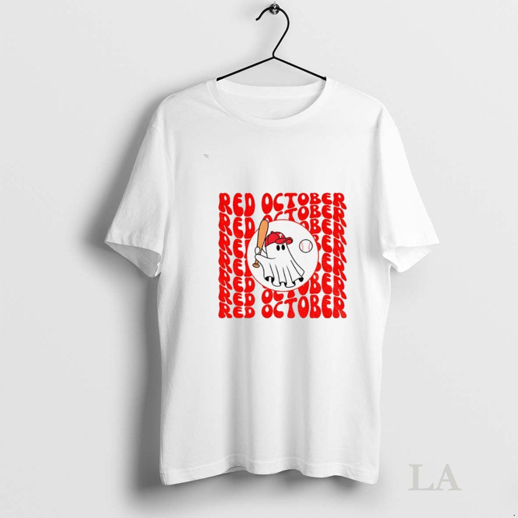 Original Red October Retro Wave Phillies Ghost - Adult & Kids T-Shirts, Sweatshirts & Hoodies apparel design preview 1