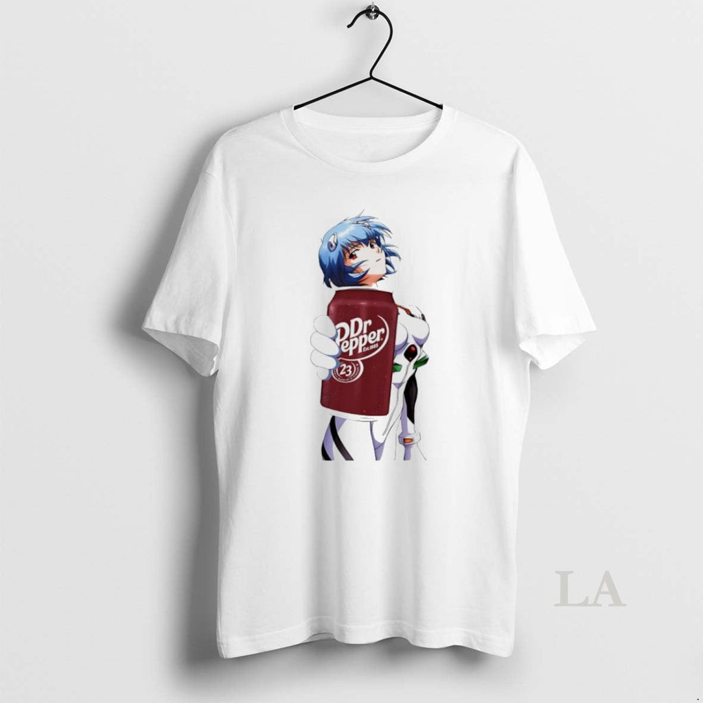 Original Rei Ayanami X Dr Pepper - Adult & Kids T-Shirts, Sweatshirts & Hoodies apparel design preview 1