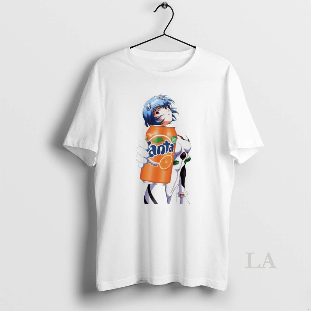 Original Rei Ayanami X Fanta Orange - Adult & Kids T-Shirts, Sweatshirts & Hoodies apparel design preview 1