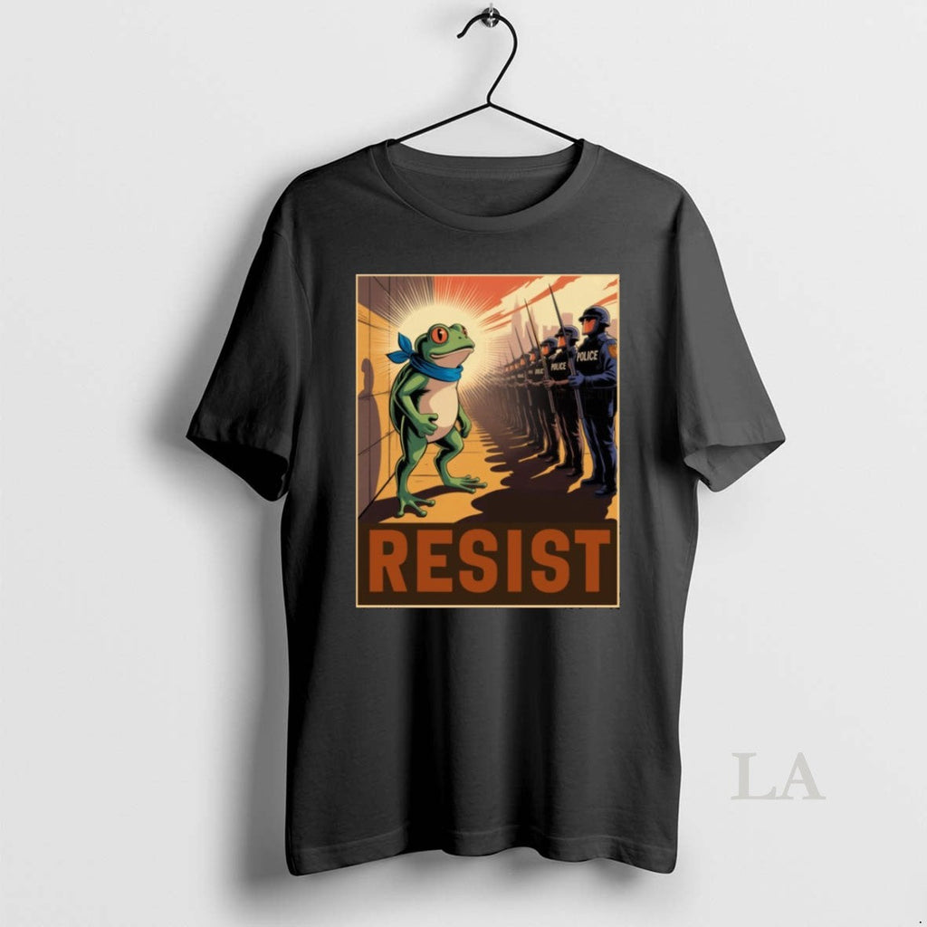 Original Resist Police Portland Frog Protest Vintage - Adult & Kids T-Shirts, Sweatshirts & Hoodies apparel design preview 1